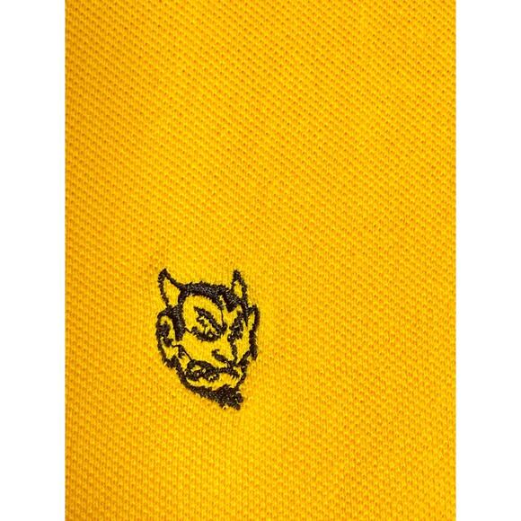 Bokura Jeans Men’s Polo Yellow Size M Cotton Shirt – Number 2 Graphic - Picture 3 of 6